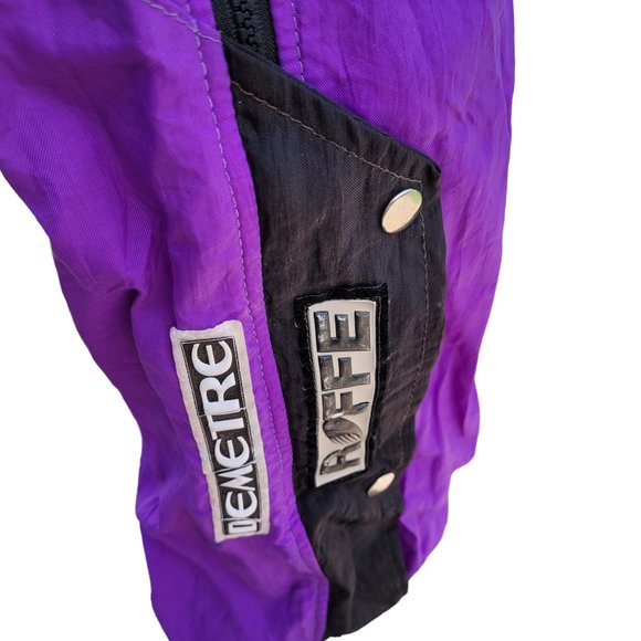 SOLD 1990 Vintage Roffe Demetre Men’s Large One Piece Ski Suit Neon & Black - Picture 3 of 11